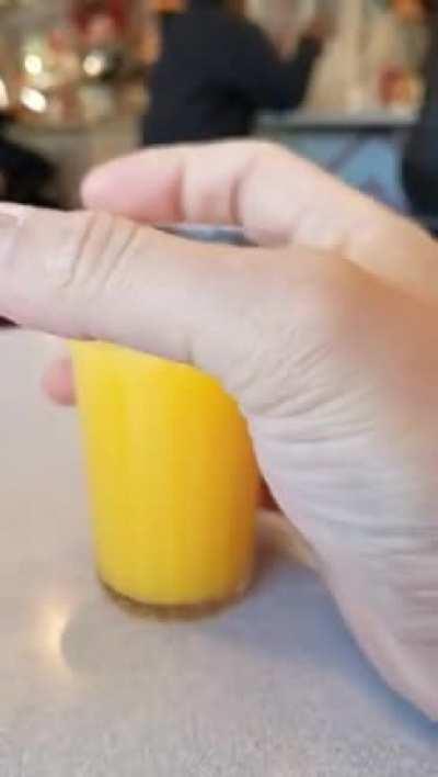 The free juice that came with my meal.