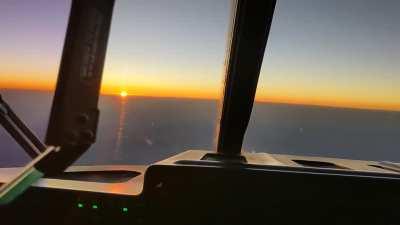 C-130J Sunrise View Over the Atlantic