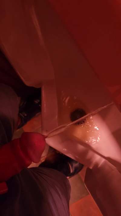 Sharing my first piss video, hope you like watching my cut cock pee