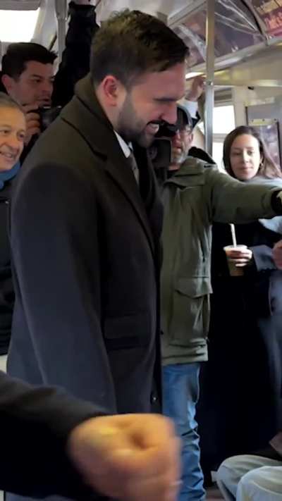 Mamdani takes the subway from Astoria on first day in office