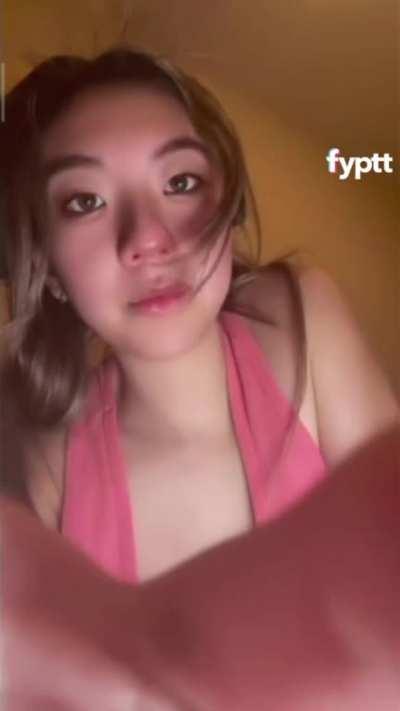 Asian Live TikTok nip and pussy slip from petite pokemon lover