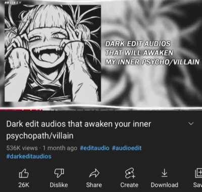 Dark edit audios that awaken your inner psychopath/villain
