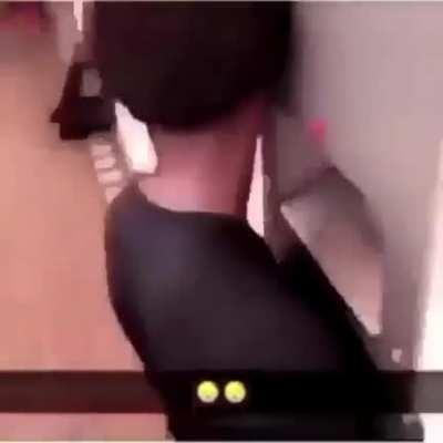 I thought this nigga was lookin in the mirror or sum.but why other dude got his shirt off