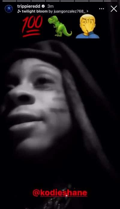 trippie calls out kodie shane on story…💀this is probably gonna be deleted