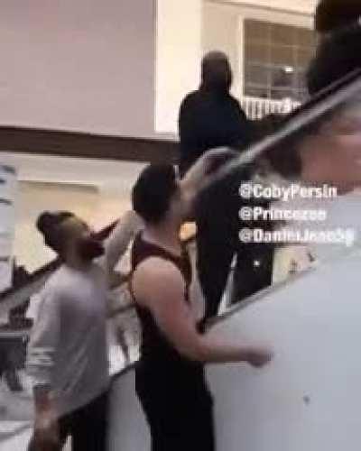 To climb the escalator.