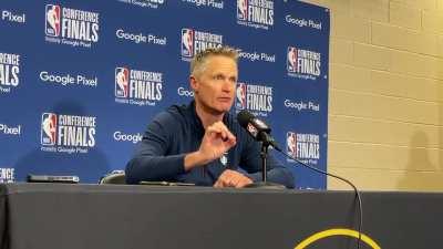 Steve Kerr gives a very heated speech about the Uvalde shooting then storms out