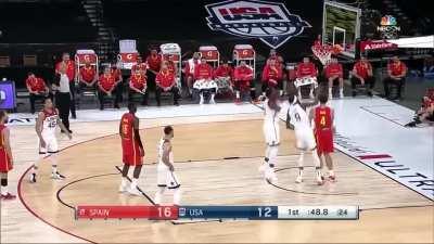 [Highlight] 41 year old Pau Gasol elevates for the putback slam, with his signature war cry