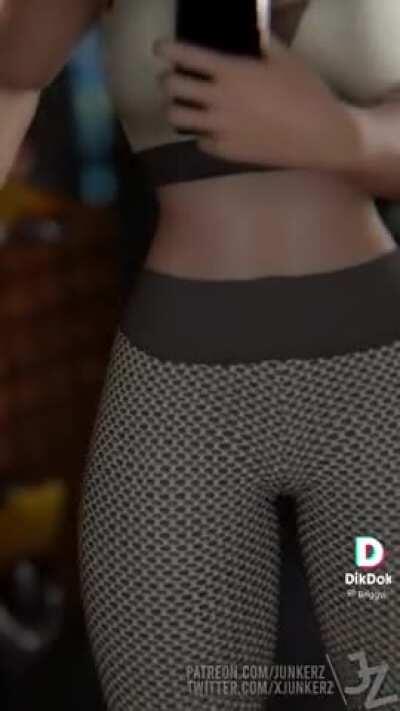 Brigitte gives herself a spank (Junkerz)