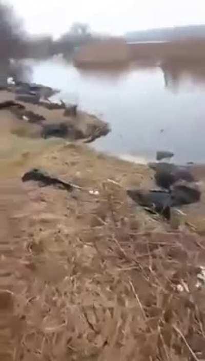 Russian soldiers dressed up in clothes stolen from civilians and escaped, leaving all their equipment