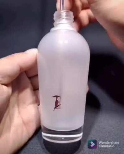 Рисунок внутри бутылки