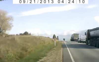 Russia: Fell asleep on the wheel