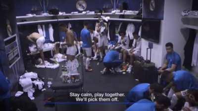 Real Madrid dressing room at half time of UEFA Champions League Final 2016
