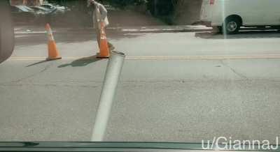 Keeping busy while AAA changes my tire