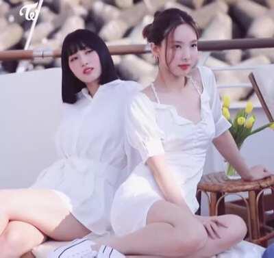 201117 - Momo & Nayeon in white