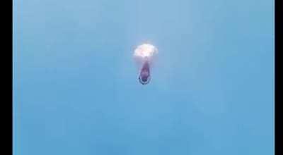 WCGW releasing a balloon filled with fireworks