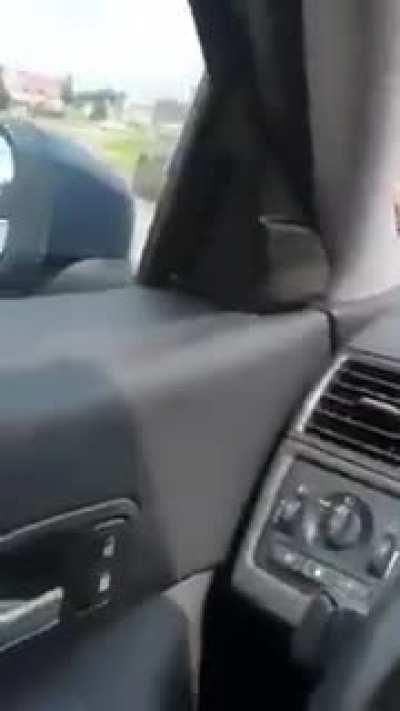 It's perfectly safe to be using a normal size car for huge pipe transport