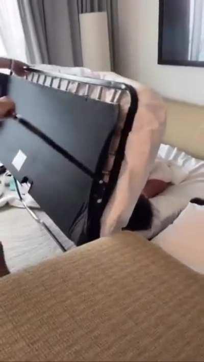 there was an attempt to sleep in