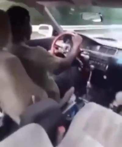 the final detail shows that he is a responsible driver