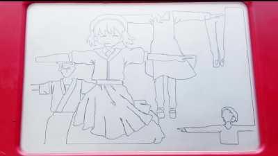 It took 2 years, but it's done. The entire Dragon Maid OP animated with an Etch A Sketch.