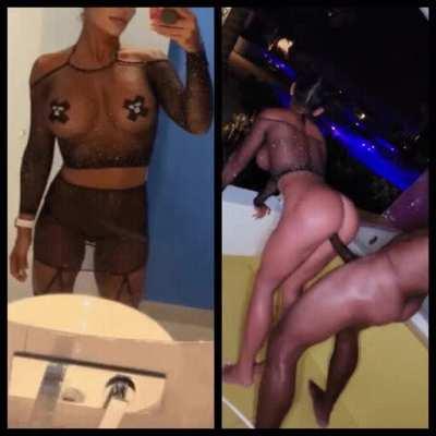 The selfie I sent my husband before leaving for a night out without him and then the video I sent him at the end of the night telling him not to wait up