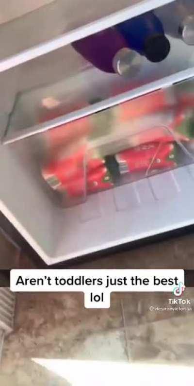 Ava ready to make hotdogs