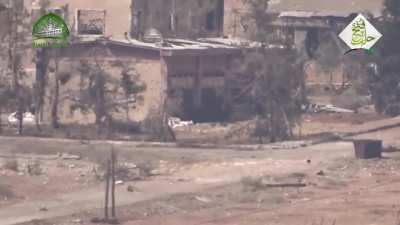 Levant Front Fagot ATGM impacts directly on SAA soldiers positioned near Aleppo Artillery College - 08/30/2016