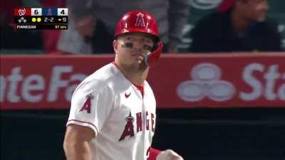 [Highlight] Elite closer Kyle Finnegan fans Mike Trout to end the game