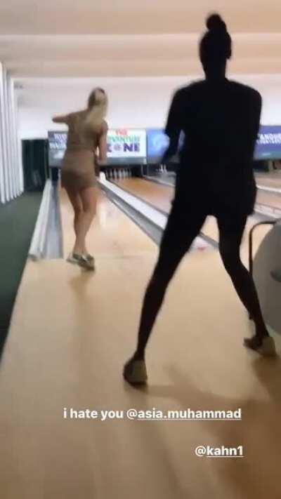 Cute booty and bowling