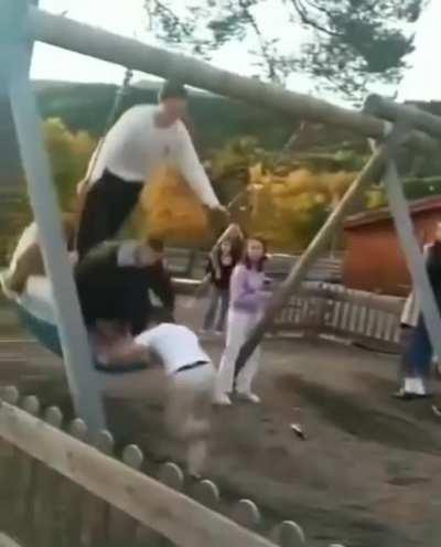 Playing with the swing
