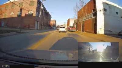 Apparently I lost the race to the back of the line of traffic (25mph speed limit)