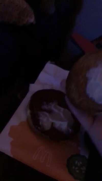 McDonald's forgot the chicken on my friend's sandwich