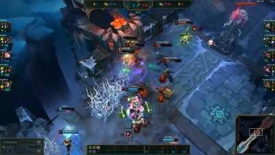 Satisfying 5-man knockup leading to an instant Pentakill