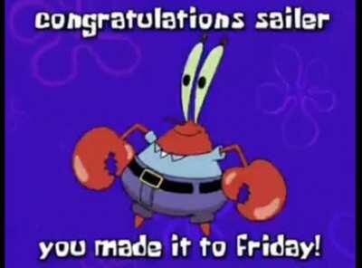 Congrats sailor