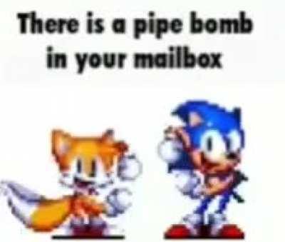 Sonic and Tails, the Pipebomb Senders