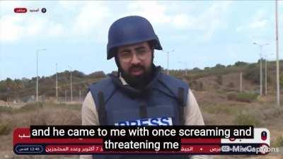 Palestinian journalist threatened by Israeli soldier on live television