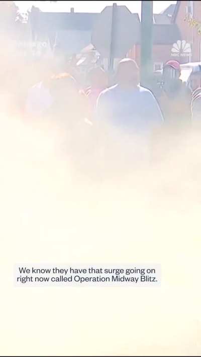 Armed federal agents, many of whom wearing gas masks, confronting with a large crowd in Chicago's East side neighborhood, according to DHS spokesperson statement, they were out doing some immigration patrols claiming a surge called 