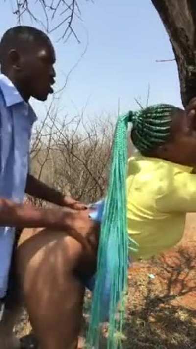 African Girl Outside Sex