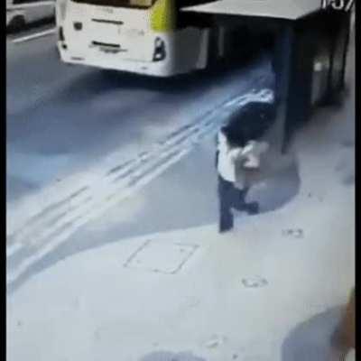 Woman gets hit by stray tire