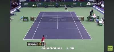 Random one, but this might be my all-time favourite Djokovic moment in Shanghai - 2013 F vs DelPo