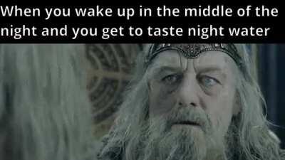 Water during the night be hitting different