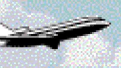The first GIF ever made, created in 1987 by a team at CompuServe led by Steve Wilhite, depicts an airplane. What kind of airplane is it? Is it from a photo that can be identified? It's probably a drawing, but maybe, if it's an actual plane it can be found