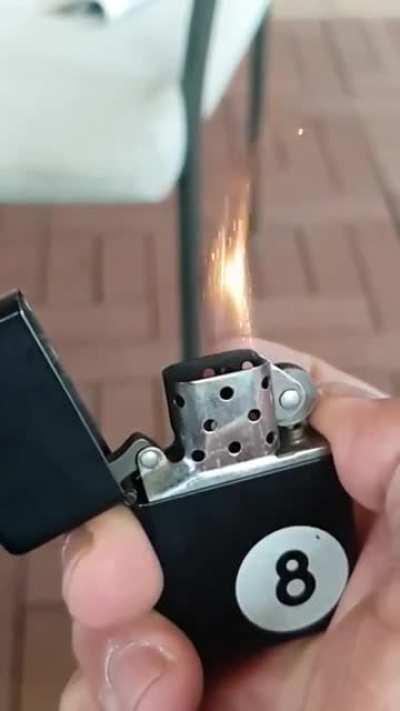 Slow motion of Lighting a Lighter.