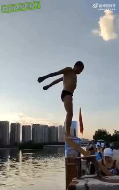 To do a backflip into the water.