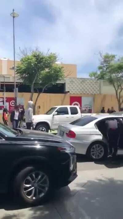 Another angle of the video of black people ganging up on an old white man in Santa Monica where you can see he was attacked for defending a white woman pushed from her bike and being robbed