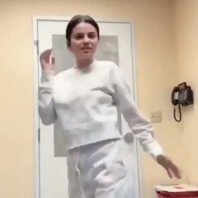 Selena Loves Dancing Braless