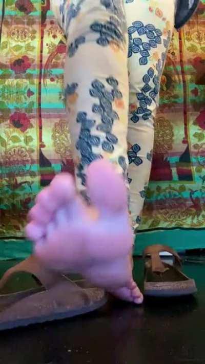 Rub my feet after morning errands? These high arches could use it.