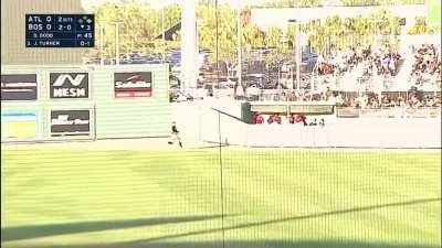 [Highlight] Justin Turner with his first homer of the spring! Good to see after his scary HBP a couple weeks ago.