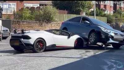 Hyundai runs OVER a lambo…