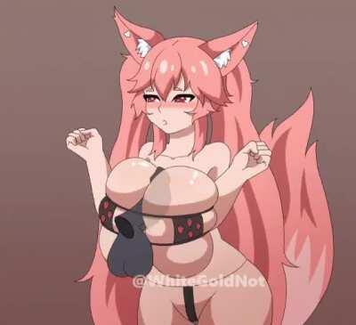 Perpendicular clothed paizuri with a fox girl (WhiteGoldNot)