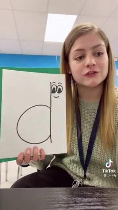 Teaching the differences between lowercase letters